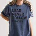 Baseball Lead Never Follow Leaders Team Captain Leadership Premium Tri-Blend Women's Comfort Colors T-Shirt Moss