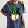 Baseball Leprechaun Hat Saint Patrick Retro Women's Comfort Colors T-Shirt Moss Baseball Leprechaun Hat Saint Patrick Retro Women's Comfort Colors T-Shirt Moss