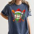 Baseball Lifestyle Apparel Youth Christmas Baseball Drip Women's Comfort Colors T-Shirt Moss Baseball Lifestyle Apparel Youth Christmas Baseball Drip Women's Comfort Colors T-Shirt Moss