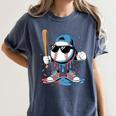 Baseball Lifestyle Apparel Youth Baseball Ice Cream Drip Women's Comfort Colors T-Shirt Moss Baseball Lifestyle Apparel Youth Baseball Ice Cream Drip Women's Comfort Colors T-Shirt Moss