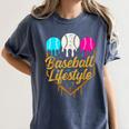 Baseball Lifestyle Baseball Drip Icecream Women's Comfort Colors T-Shirt Moss Baseball Lifestyle Baseball Drip Icecream Women's Comfort Colors T-Shirt Moss