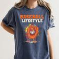 Baseball Lifestyle Ice Cream Drip Baseball Glove Crossed Bat Women's Comfort Colors T-Shirt Moss Baseball Lifestyle Ice Cream Drip Baseball Glove Crossed Bat Women's Comfort Colors T-Shirt Moss