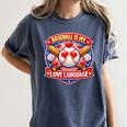 Baseball Is My Love Language Valentine Women's Comfort Colors T-Shirt Moss Baseball Is My Love Language Valentine Women's Comfort Colors T-Shirt Moss