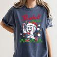 Baseball Mama Christmas Santa Hat Xmas Softball Mom Women's Comfort Colors T-Shirt Moss Baseball Mama Christmas Santa Hat Xmas Softball Mom Women's Comfort Colors T-Shirt Moss