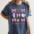 Baseball Mama Era Bows Baseball Mom Women Women's Comfort Colors T-Shirt Moss Baseball Mama Era Bows Baseball Mom Women Women's Comfort Colors T-Shirt Moss