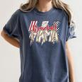 Baseball Mama Lightning Bolt Checkered Varsity Mother's Day Women's Comfort Colors T-Shirt Moss Baseball Mama Lightning Bolt Checkered Varsity Mother's Day Women's Comfort Colors T-Shirt Moss