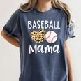 Baseball Mama For Baseball Mom Leopard Game Day Women's Comfort Colors T-Shirt Moss