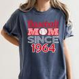 Baseball Mom Since 1964 Women's Comfort Colors T-Shirt Moss