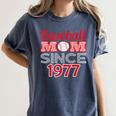 Baseball Mom Since 1977 Women's Comfort Colors T-Shirt Moss Baseball Mom Since 1977 Women's Comfort Colors T-Shirt Moss