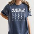 Baseball Mom Alphabet Mommy Mother's Day Motivational Saying Women's Comfort Colors T-Shirt Moss Baseball Mom Alphabet Mommy Mother's Day Motivational Saying Women's Comfort Colors T-Shirt Moss