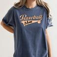 Baseball Mom Best Mama Cute Throwback Classic Women's Comfort Colors T-Shirt Moss