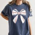 Baseball Mom Coquette Bow Baseball Mama Women's Comfort Colors T-Shirt Moss Baseball Mom Coquette Bow Baseball Mama Women's Comfort Colors T-Shirt Moss