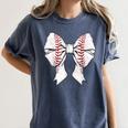 Baseball Mom Coquette Bow Mother's Day Baseball Mom Tees Women's Comfort Colors T-Shirt Moss Baseball Mom Coquette Bow Mother's Day Baseball Mom Tees Women's Comfort Colors T-Shirt Moss