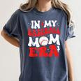 In My Baseball Mom Era Cute Groovy Baseball Women's Comfort Colors T-Shirt Moss
