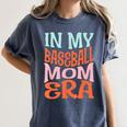 In My Baseball Mom Era Lover Groovy Retro Mother's Day Women's Comfort Colors T-Shirt Moss