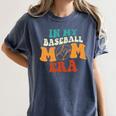 In My Baseball Mom Era Baseball Retro Groovy Mom Women's Comfort Colors T-Shirt Moss In My Baseball Mom Era Baseball Retro Groovy Mom Women's Comfort Colors T-Shirt Moss