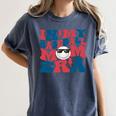 In My Baseball Mom Era Smile Face Retro Women's Comfort Colors T-Shirt Moss