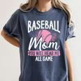 Baseball Mom Baseball Gloves Bat Baseball Player Women's Comfort Colors T-Shirt Moss