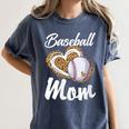 Baseball Mom Grandma Leopard Baseball Lover Fan Women's Comfort Colors T-Shirt Moss