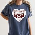 Baseball Mom Heart Love Mother's Day Game Day Support Women's Comfort Colors T-Shirt Moss Baseball Mom Heart Love Mother's Day Game Day Support Women's Comfort Colors T-Shirt Moss