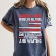 Baseball Mom Inside Us All There Lives a Zombie Sport Women's Comfort Colors T-Shirt Moss