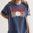 Baseball Mom Leopard Print Cute Mother's Day Sport Lover Women's Comfort Colors T-Shirt Moss