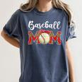 Baseball Mom Leopard Game Day Mom Life Mother's Day Women's Comfort Colors T-Shirt Moss