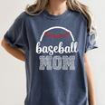 Baseball Mom Leopard Print Baseball Game Day For Mama Women's Comfort Colors T-Shirt Moss