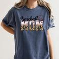 Baseball Mom Leopard Game Day Vibes Baseball Mama Women's Comfort Colors T-Shirt Moss