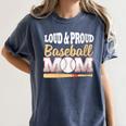 Baseball Mom Leopard Print Loud And Proud With Ball & Bat Women's Comfort Colors T-Shirt Moss Baseball Mom Leopard Print Loud And Proud With Ball & Bat Women's Comfort Colors T-Shirt Moss