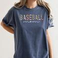 Baseball Mom Leopard Print Baseball Mama Mother's Day Women's Comfort Colors T-Shirt Moss