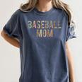 Baseball Mom Leopard Print Baseball Mother's Day Women's Comfort Colors T-Shirt Moss