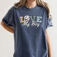 Baseball Mom Love My Boy Retro Casual Letter Print Women's Comfort Colors T-Shirt Moss Baseball Mom Love My Boy Retro Casual Letter Print Women's Comfort Colors T-Shirt Moss