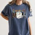 Baseball Mom Mama Mother Women's Comfort Colors T-Shirt Moss Baseball Mom Mama Mother Women's Comfort Colors T-Shirt Moss