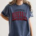 Baseball Mom Baseball Mama Mother's Day Red Loud Proud Women's Comfort Colors T-Shirt Moss