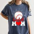 Baseball Mom Mama Mother's Day Sport Lover Women's Comfort Colors T-Shirt Moss Baseball Mom Mama Mother's Day Sport Lover Women's Comfort Colors T-Shirt Moss