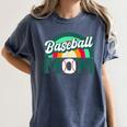 Baseball Mom Rainbow Game Day Women's Comfort Colors T-Shirt Moss Baseball Mom Rainbow Game Day Women's Comfort Colors T-Shirt Moss