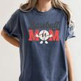 Baseball Mom Retro Distressed Baseball Family Matching Women's Comfort Colors T-Shirt Moss Baseball Mom Retro Distressed Baseball Family Matching Women's Comfort Colors T-Shirt Moss