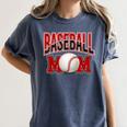 Baseball Mom Sports Red Women's Comfort Colors T-Shirt Moss Baseball Mom Sports Red Women's Comfort Colors T-Shirt Moss