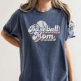 Baseball Mom Sporty Retro Baseball Team Momma Gray Women's Comfort Colors T-Shirt Moss