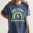 Baseball Mom St Patrick's Day Irish Shamrock Sports Women's Comfort Colors T-Shirt Moss