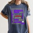 Baseball Mom Traits For Great Mothers Grey And Purple Women's Comfort Colors T-Shirt Moss Baseball Mom Traits For Great Mothers Grey And Purple Women's Comfort Colors T-Shirt Moss