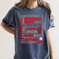 Baseball Mom Traits For Great Mothers Grey And Red Women's Comfort Colors T-Shirt Moss Baseball Mom Traits For Great Mothers Grey And Red Women's Comfort Colors T-Shirt Moss