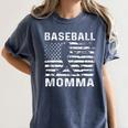 Baseball Momma Mom USA Flag 4th Of July Women's Comfort Colors T-Shirt Moss Baseball Momma Mom USA Flag 4th Of July Women's Comfort Colors T-Shirt Moss