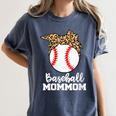 Baseball MomMom Baseball Player Leopard Mom Mom Women's Comfort Colors T-Shirt Moss
