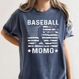 Baseball Momo Mom USA Flag 4th Of July Women's Comfort Colors T-Shirt Moss Baseball Momo Mom USA Flag 4th Of July Women's Comfort Colors T-Shirt Moss