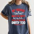 Baseball Moms My Kids Are Dirty Too Women's Comfort Colors T-Shirt Moss Baseball Moms My Kids Are Dirty Too Women's Comfort Colors T-Shirt Moss