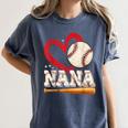 Baseball Nana Baseball Heart Family Matching Women's Comfort Colors T-Shirt Moss Baseball Nana Baseball Heart Family Matching Women's Comfort Colors T-Shirt Moss