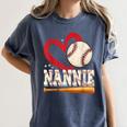 Baseball Nannie Baseball Heart Family Matching Women's Comfort Colors T-Shirt Moss Baseball Nannie Baseball Heart Family Matching Women's Comfort Colors T-Shirt Moss