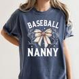 Baseball Nanny Baseball Coquette Bow Women's Comfort Colors T-Shirt Moss Baseball Nanny Baseball Coquette Bow Women's Comfort Colors T-Shirt Moss